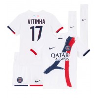 Paris Saint-Germain Vitinha #17 Vonkajší Detský futbalový dres 2024-25 Krátky Rukáv (+ trenírky)